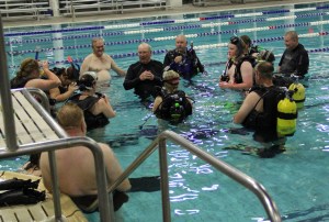 sea scouts trying scuba